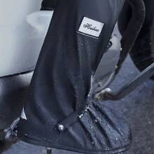 Capas de sapato impermeáveis, capas de sapato antiderrapantes para chuva, capas altas para botas de chuva para ciclismo ao ar livre