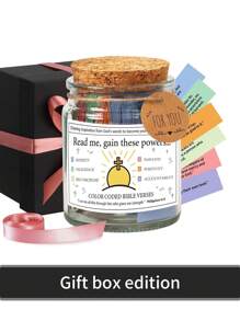 Qunrwe Bible Verse Jar, Read Me When Bible Verses Jar For Emotions And Feelings, Bible Verse Prayer Card Hope Jar, Graduation Gift, Bible Study For Women Men Mom Dad Friends Christian Gift, The Perfect Valentine's Day Gift
