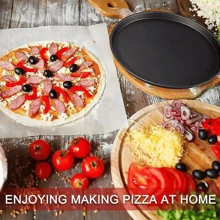 Set 2 Moldes Charola Plato Para Hornear Pizza Antiadherente - 31 cm - Ver 5