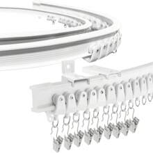 5M Bendable Flexible Curtain Track Rod Rail Ceiling Window Caravan Straight Bay - Side Mounted - View 4