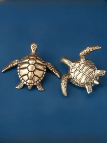 1 Peça Requintada Escultura de Tartaruga Feita à Mão em Latão Puro - Decoração Única para Casa e Escritório, Acessório Lúdico para Chá da Tarde, Adiciona Toque de Elegância e Sofisticação a Qualquer Ambiente, Melhor Presente