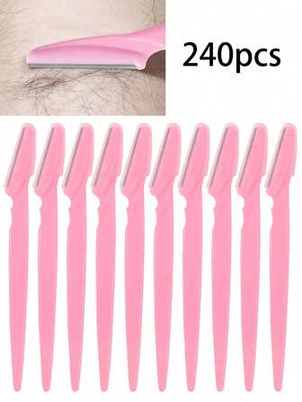 240 Stück/Set Multi-Farbe Augenbrauen-Rasierer & Rasierer-Set, beinhaltet Sicherheits-Augenbrauentrimmerer und Rasierer, Hautpeeling-Schaber Werkzeuge, Körperhaartrimmer und Gesichts- & Augenbrauen-Rasier-Set mit Langgriff-Sicherheitsklingen und präzisem Aufsatz, geeignet für Frauen und Männer, einfach zu benutzender Augenbrauentrimmerer, geeignet für die Reise