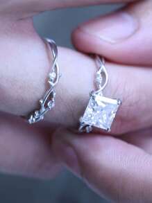 S925 银 2ct 莫桑石戒指 - 送给女朋友的优雅珠宝礼物，附有莫桑石证书和精美礼品盒 - 銀色 - 查看 4