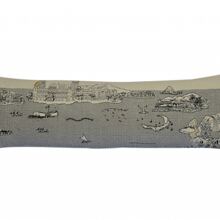 HomeRoots 46" White Hawaii Daylight Skyline Lumbar Decorative Pillow