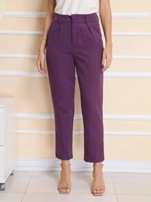 Women's Pants/Tailored Pants/Basic Pants/Elegant Pants/Skinny Pants/Blogger Pants/Fashion Pants - Màu tím  Violet - Xem 3