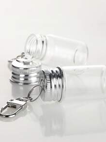 1/5/10pcs Keychain Vials 7ml Small Glass Bottles DIY Wishing Drift Bottle Graduation Season Student Activities Decorative Pendant