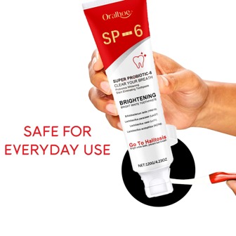 120g Pasta de dientes blanqueadora talla grande vendida, que aclara y limpia, elimina las manchas rebeldes y los dientes amarillentos, con ingredientes botánicos, para el cuidado bucal