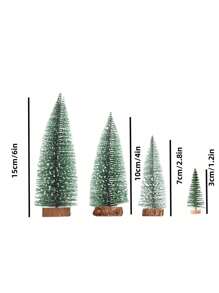 5pcs Mini Christmas Tree Decor For New Year & Christmas Party DIY Ornaments