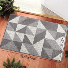 1 件简约多功能防尘防滑双色聚酰胺吸水防滑门垫、装饰垫、浴室垫 - 淺灰色 - 查看 8