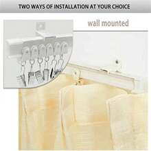 5M Bendable Flexible Curtain Track Rod Rail Ceiling Window Caravan Straight Bay - Side Mounted - View 8