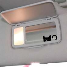 5pcs Adorable Peeking Cat Vinyl Decal - Perfect For Car Rearview Mirror & More, Durable Indoor/Outdoor Use
