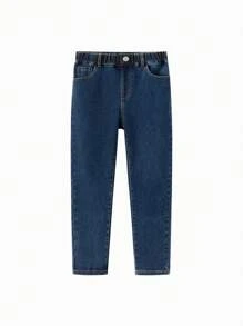 Balabala Pantalones vaqueros forrados térmicamente para niñas preadolescentes, cálidos y con estilo, Jeans de invierno 2024