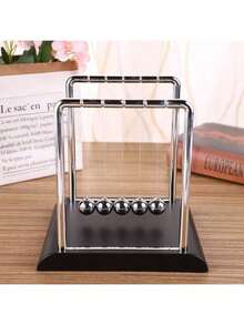 Pêndulo de Newton - 9cm Enfeite Decoração p/ Sala Escritório Balance Balls - AG3033 - Preto - Visão 9