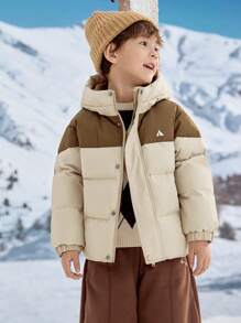 Balabala Boys' & Girls' Puffer Jacket Hooded Outerwear For Winter 2024