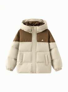 Balabala Boys' & Girls' Puffer Jacket Hooded Outerwear For Winter 2024