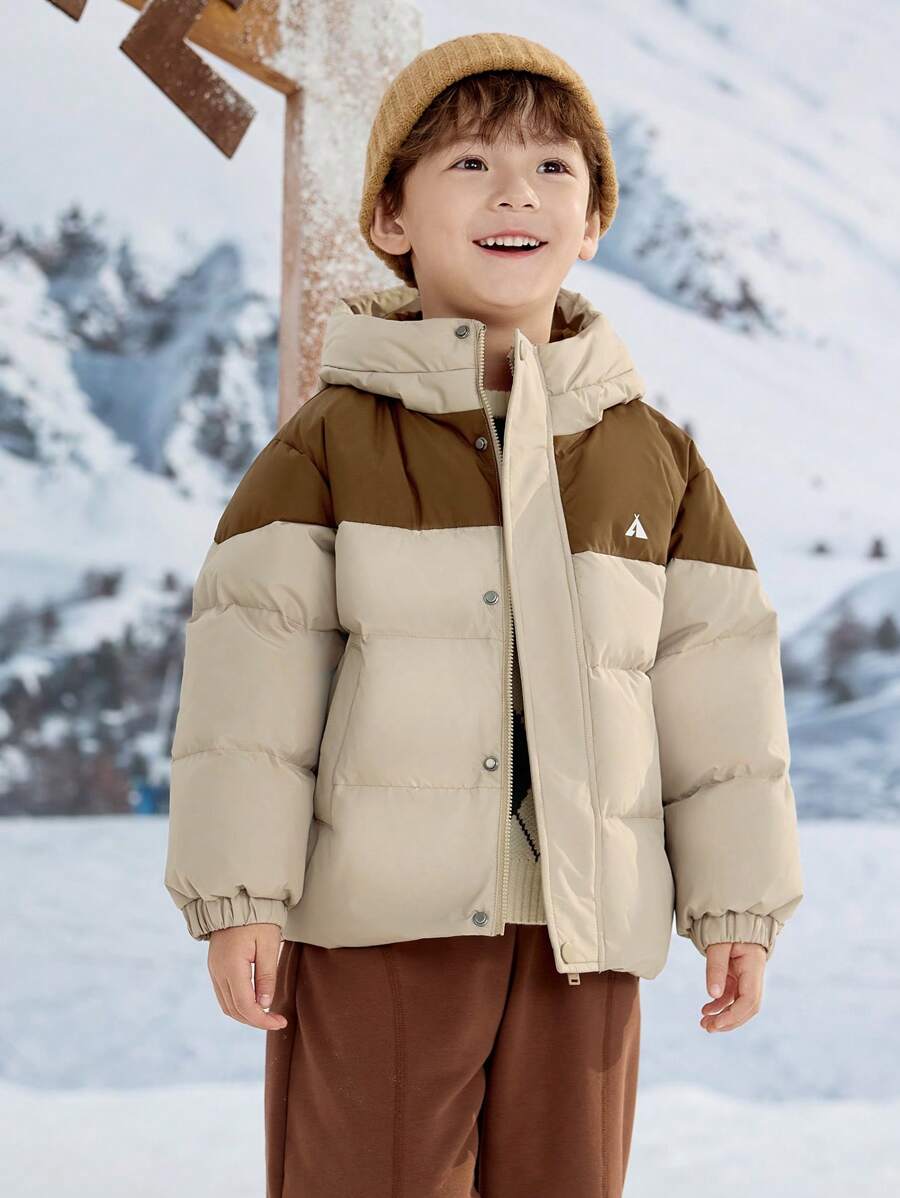 Balabala Boys' & Girls' Puffer Jacket Hooded Outerwear For Winter 2024