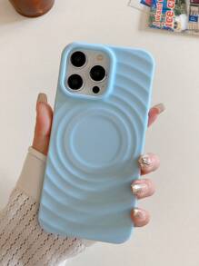 Ốp lưng điện thoại từ tính cao cấp họa tiết sóng xanh, tương thích MagSafe cho iPhone 13, 15, 16 Pro Max, 16, 14, 15, 16 Plus - Màu xanh lam - Xem 3