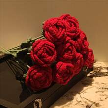 1/2/5/8 bó hoa Giáng sinh, bó hoa trang trí nhà Giáng sinh, hoa nhân tạo móc tự làm, trang trí cây thông Noel hình ông già Noel, trang trí bó hoa móc thủ công, hoa nhân tạo, hoa thủ công, thích hợp cho tiệc tùng, năm mới, quà tặng Giáng sinh (không bao gồm bình hoa) - Nhiều màu - Xem 5