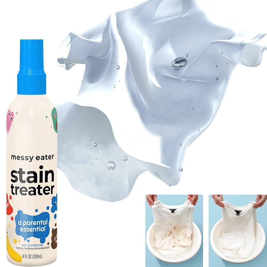 Miss Mouth's Messy Eater Stain Treater Spray - 4oz Stain Remover - Newborn & Baby Essentials - No Dry Cleaning Food, Grease, Coffee Off Laundry, Underwear, Fabric