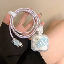 Set de 5 protectores de cargador estándar británico de 20W, para proteger tu cargador compatible con iPhone 16 Pro Max, 15, 13, 14, protector de cable de datos, protector de cargador iPhone 12 Pro Max, estuche DIY de pescado