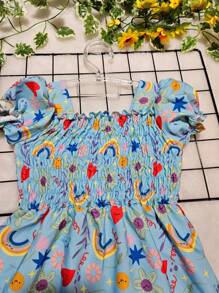 Flor De Lis Store - Printed And Colorful Children's Dress - 彩色 - 查看 5