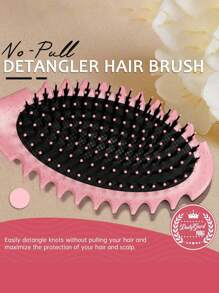 WANMEI 1 lược uốn tóc bằng rơm lúa mì, lông mềm, tạo kiểu tóc xoăn ướt, giảm tình trạng tóc bị kéo giật, dễ dàng gỡ rối, răng tròn, dụng cụ tạo kiểu tóc unisex. - Nhiều màu - Xem 7