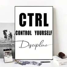 FajerminArt 1/3 chiếc Tranh Canvas Tối Giản Truyền Cảm Hứng 'CTRL ALT DELETE', Trang Trí Tường Trừu Tượng Đen Trắng Cho Nhà Ở Và Văn Phòng Hiện Đại, Không Khung - Nhiều màu - Xem 16