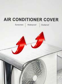 1 pieza Cubierta protectora de doble capa para unidad exterior de aire acondicionado, aislada con lámina de aluminio y película de burbujas, retardante de llama, impermeable, protección solar, ahorro de energía y protección para escuela, oficina, hogar, viaje, bolso, organizador, almacenamiento