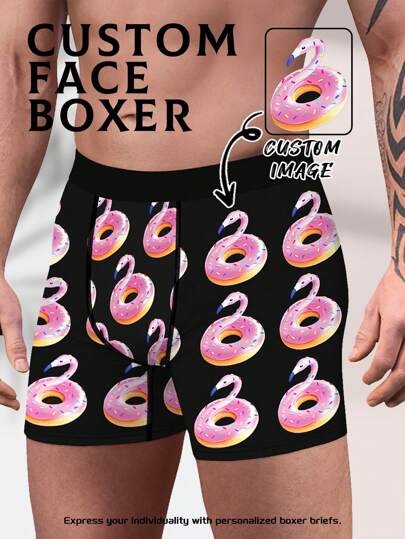 1-Piece Custom Boxers With Faces For Boyfriends, Husbands, Dads, Custom Underwear With Photos, Pictures Boxers, Photos Boxers, Personalized Gifts.