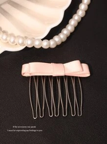 1pc Simple And Cool Bowknot Bangs Hairpin, Women's Braided Hair Hairpin, Hair Accessories Hair Combs Combs For Hair Side Comb