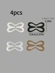 4 chiếc kẹp áo ngực hình chuồn chuồn và hoa, dây áo ngực vô hình chống trượt, phù hợp với đồ lót nữ - nhiều màu - Xem 7