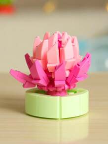 Diy Mini Blocks With Simulation Flower Pot Model For Adult Home Decor, Creative Eternal Life Plant Potting Blocks For Indoor Decoration, Creative Little Particle Plants Assembly Building Blocks Puzzle Toy, Birthday & Valentine's Day Gifts Room Decoration