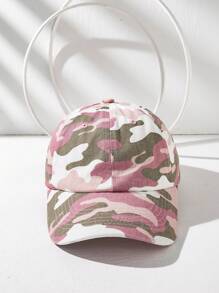 1pc Unisex Washed Denim Camouflage Fashionable Baseball Cap