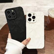 Shockproof Asymmetric Wavy 4pcs Vintage Matte Finish Soft Asymmetric Wavy Texture Fashion Phone Cases Set Compatible With Apple 13, 11, 12, 14/14 Pro Max, 15/15 Pro Max, 7/8, X/XS, XR, XS Max, 17/ 17 Pro, Air, 17 Pro Max Spring Gift Case - Multicolor - View 4
