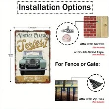 Señal de garaje de metal personalizada LAND para la serie RoveR - Personalizada con su nombre o texto, diseño clásico retro de automóvil, 8x12 pulgadas - Multicolor - Ver 2