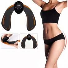 AXH. 可充电腹部按摩贴片，肌肉训练器，男女通用EMS身体肌肉刺激按摩器 - 在家锻炼腹肌、颈部和手臂 - 不含电池 - 黑色 - 查看 6