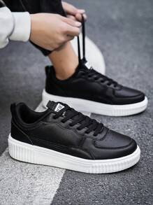 情侣鞋低帮运动鞋男女休闲小白鞋春夏新款学生校园鞋防滑工作鞋尺码36-45 - 黑與白 - 查看 5