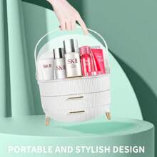 1pc Vintage Makeup Box, Cosmetics Storage Drawer Box, Dust-Proof Makeup Jewelry Storage Organizer, Bathroom Countertop Makeup Organizer, Gift For Women