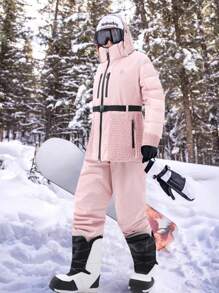 طقم نسائي لرياضة المحترفين والترفيه، بدلة تزلج - جاكيت + بنطلون HX369