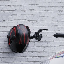 1pc Electric Vehicle Helmet Holder, Wall Mounted Helmet & Hat Storage Rack, No Drilling Required - Black - View 5