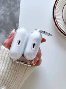 1 个透明 TPU 防摔耳机盒，带金属夹，兼容 Airpods 3/2/4 代/Pro 2，柔软保护套 - 無色 - 查看 4