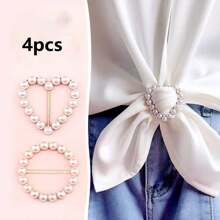 6 Stücke Kleider Eckknopf, T-Shirt Taille dekorativer Ring und kreativer Schaltknopf für Schals, geeignet für Kleidung, Gürtel und Schals