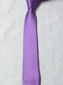 Casual Men's Ties, Perfect For Gifting To Friends(5.5cm) - 紫丁香色 - 查看 2