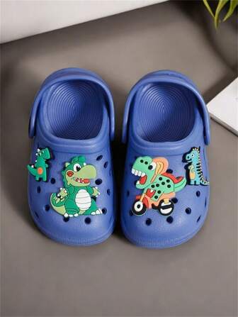 男士休闲纯色木屐 - 青年和青少年 - 低帮、EVA、纯色、圆头、透气 - 适合游泳、海滩、泳池