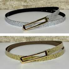 Kit With 2 Rectangular Dress Belts In Various Colors - Vàng - Xem 1