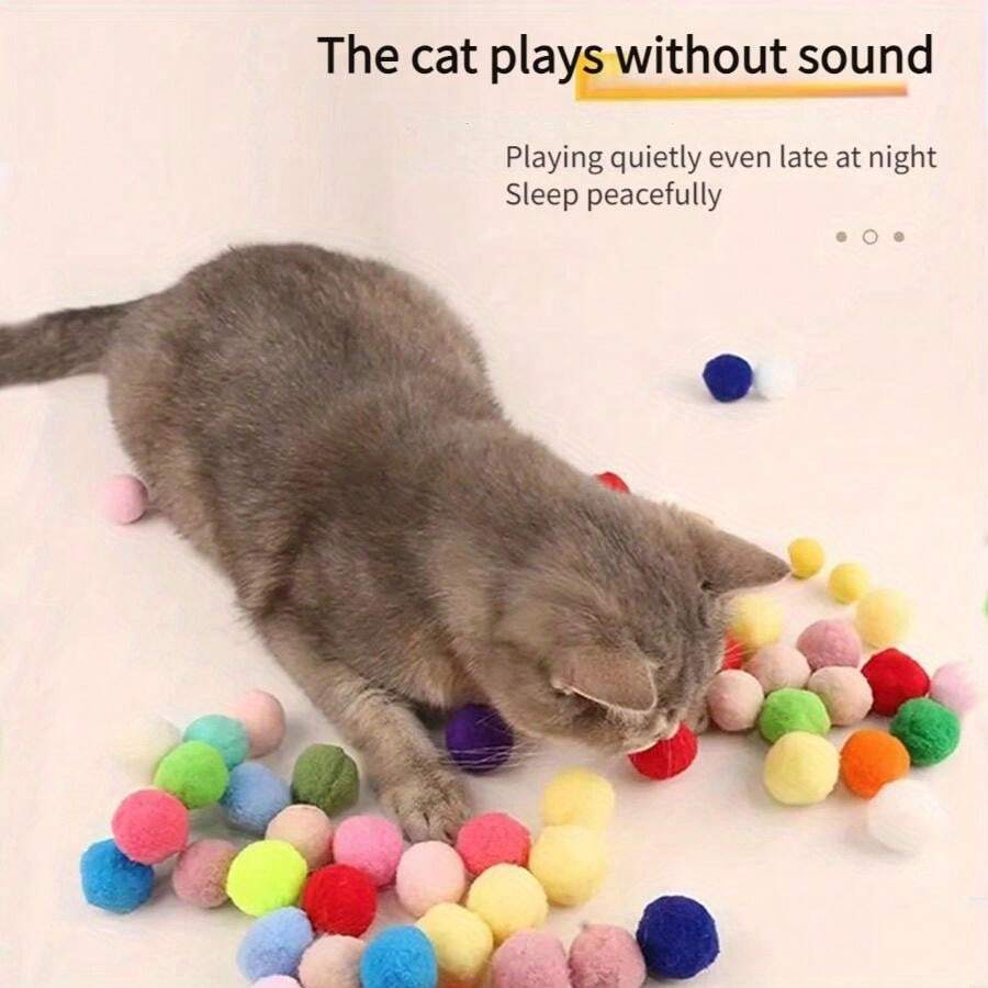 Giocattolo Interattivo Per Gatti Con Palle E Piuma - Giravolta Divertente Per Micio
