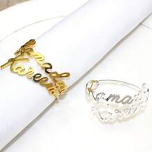 1pc/4pcs Gold/Silver Napkin Rings, Hollow Metallic Star & Moon Design Napkin Rings, Random Style, Suitable For Family Gatherings And Tabletop Decor