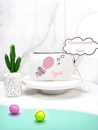 Bolsa de tenis personalizada, Bolsa de maquillaje personalizada de tenis, Bolsa de aseo personalizada de tenis, Ideas de regalo de tenis, Muñequera de tenis, Regalo de equipo de tenis