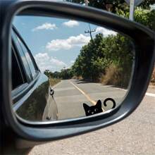 5pcs Adorable Peeking Cat Vinyl Decal - Perfect For Car Rearview Mirror & More, Durable Indoor/Outdoor Use