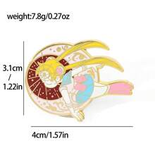 1/6 peças Moda e requintado desenho animado anime fofo marinheiro lua tsukino usagi, doce coelhinho metal distintivo esmalte broche acessórios, bolsa decoração
